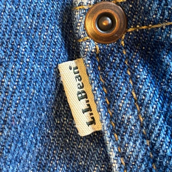 LL Bean‎ Fleece Lined Relaxed Fit Men's Blue Jeans Straight Leg 40x30” Preowned - Picture 7 of 8